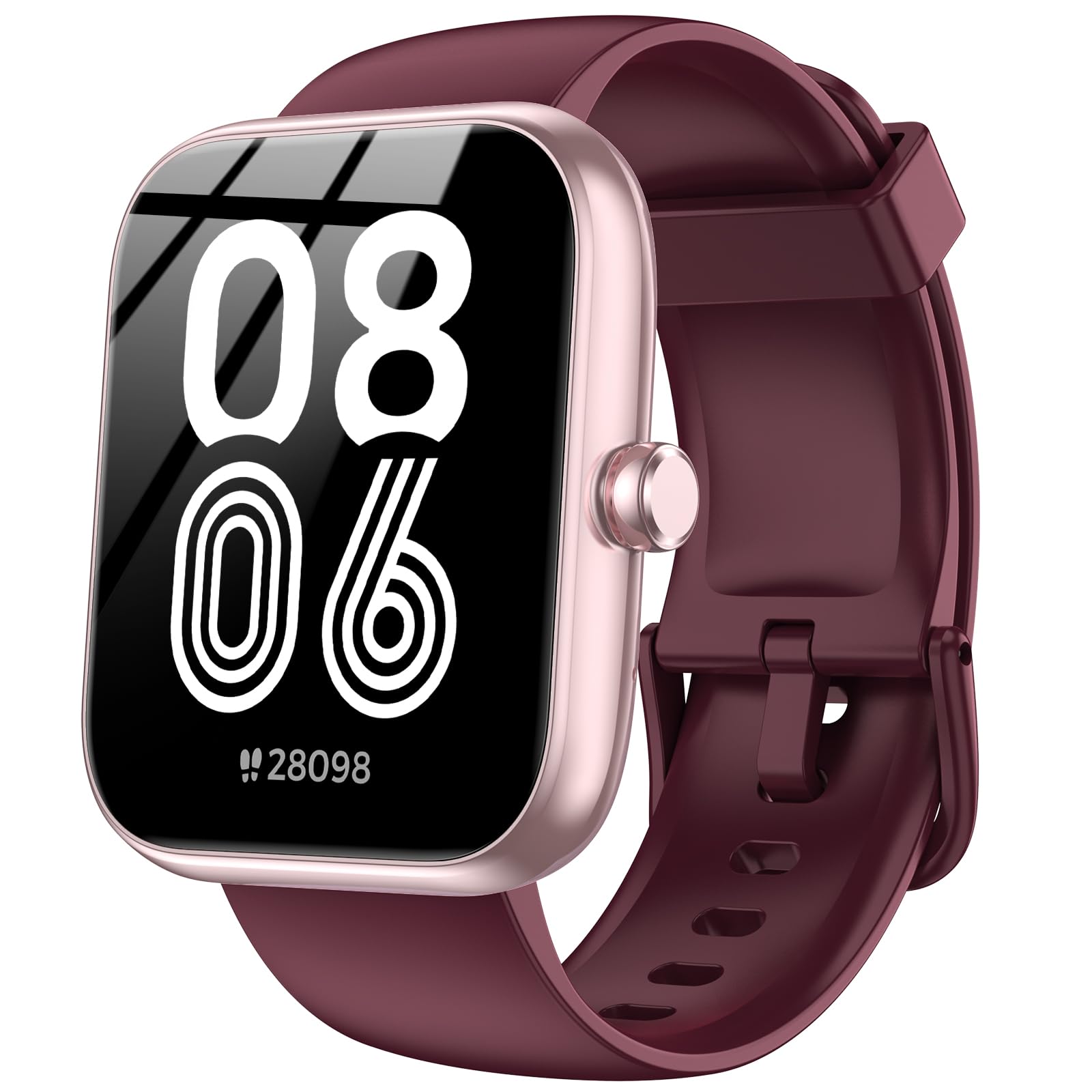 Smart Watch with Alexa Built-in, 1.83″ HD Touchscreen, Bluetooth Call/Make Calls, IP68 Waterproof Fitness Tracker with 120+ Sport Modes, 24/7 Heart Rate & Sleep Monitor for iOS/Android (Black)