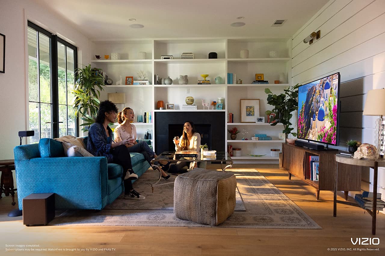 VIZIO V-Series Mulipurpose 2.1 Home Theater Sound Bar with DTS Virtual:X, Bluetooth, Built-in Subwoofer, Voice Assistant Compatible, Includes Remote Control - V21d-J8
