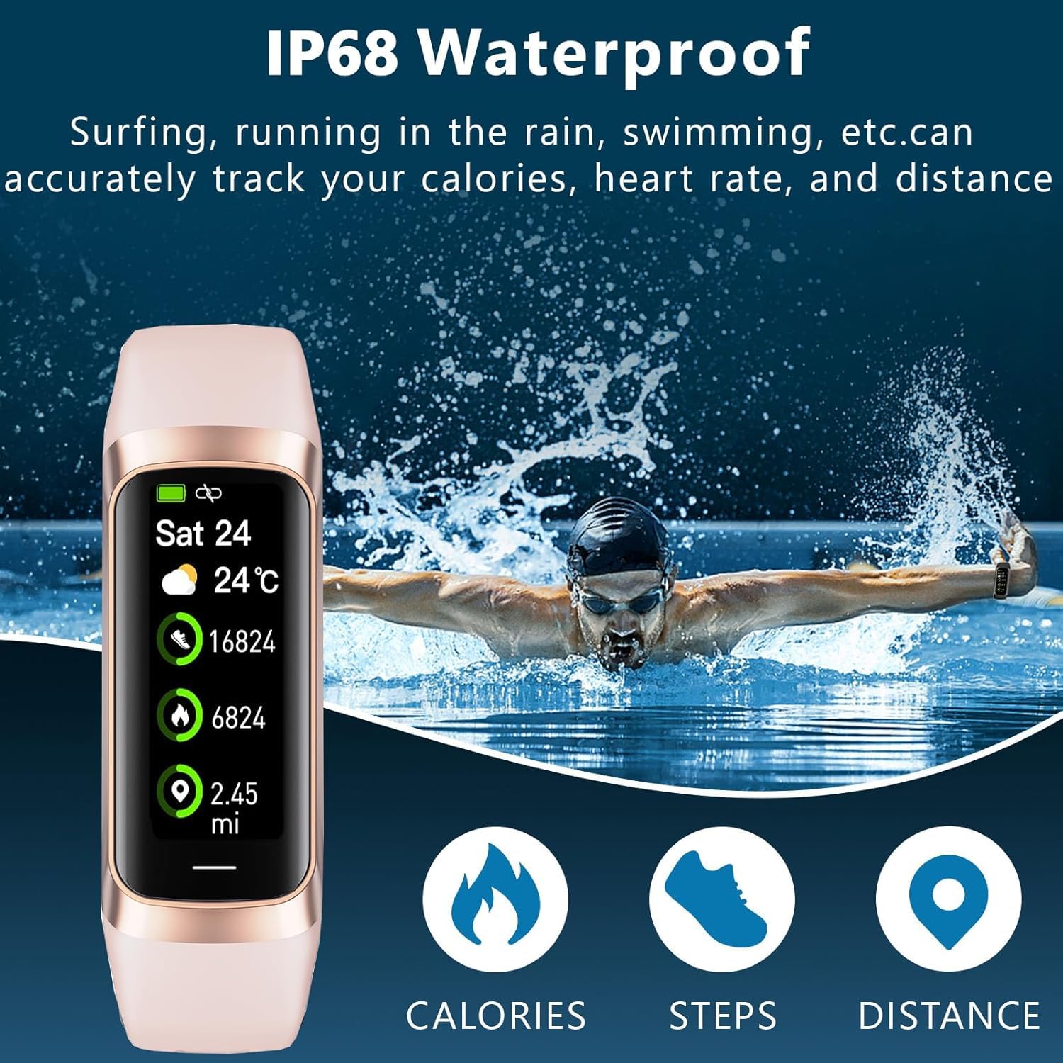 ZKSSGY Fitness Tracker with 24/7 Heart Rate Blood Oxygen Sleep Monitor,Activity Tracker with 1.1
