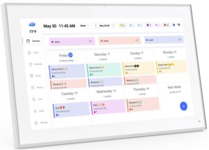10.1 Inch Smart Digital Calendar Planner & Chore Chart, IPS HD Touchscreen Interactive Display for Family Schedules, Streamline Household Organization – Built-in Digital Picture Frames Function