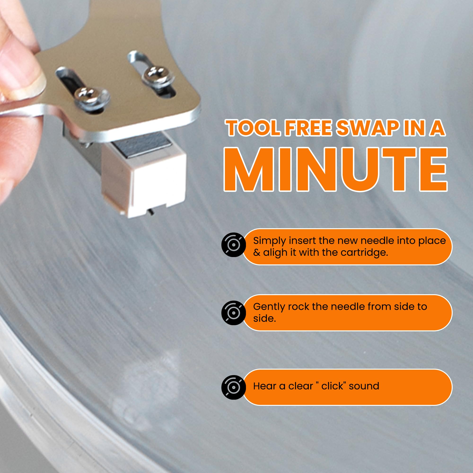 Acrylic Turntable with Bluetooth 5.3 & Belt-Drive,Vinyl Record Player w/Carbon Tonearm, Heavy Base, Built-in Preamp, 33⅓/45 RPM, Aux-in Functionality, Wireless Streaming (ML-X10A Turntable)