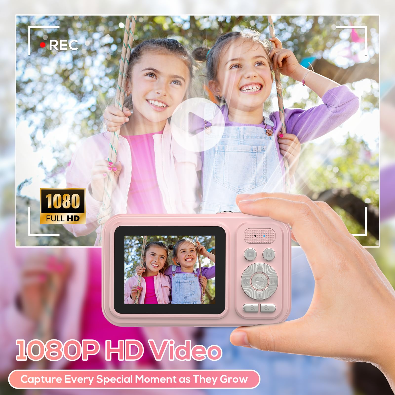 Digital Camera for Kids, WITYEAH 48MP FHD 1080P Point and Shoot Digital Cameras with 16X Zoom Anti-Shake, Compact Portable Cameras for Photography, for Boys Girls Teens Beginners