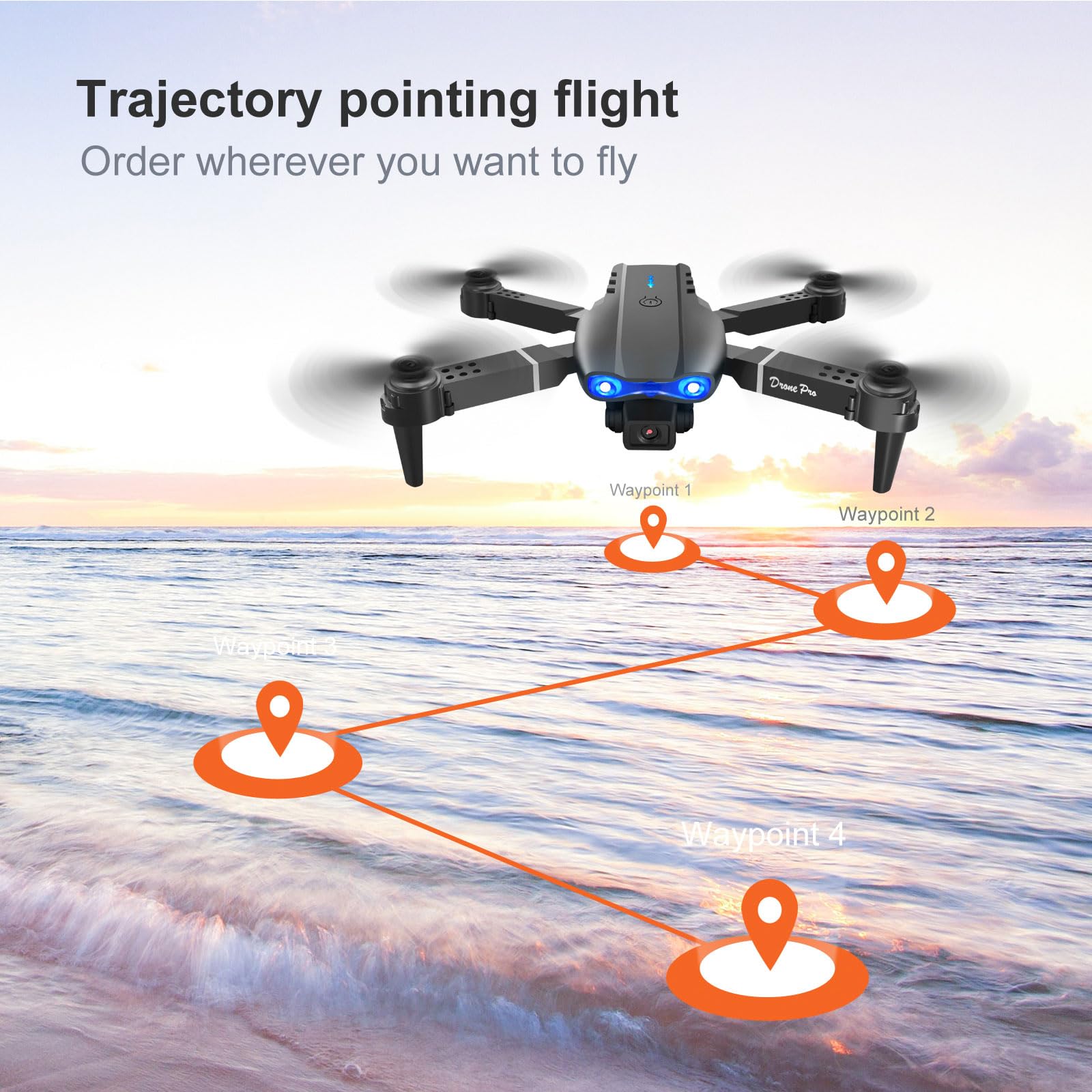 FPV Drone with 1080P Dual HD Cameras Upgraded Version RC Quadcopter for Adults and Kids, Beginner WiFi RC Drone Live Video, One Key Take Off/Land