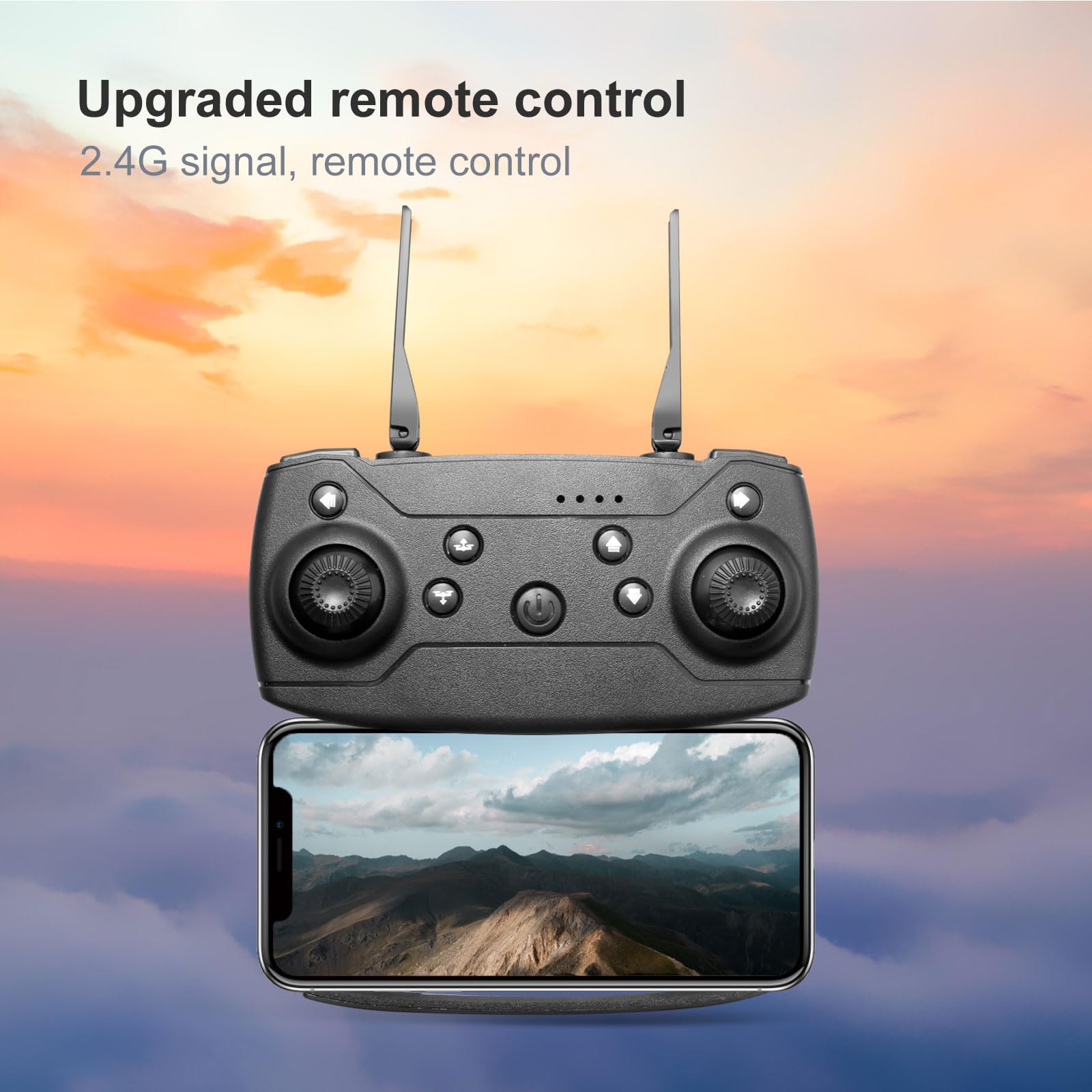 FPV Drone with 1080P Dual HD Cameras Upgraded Version RC Quadcopter for Adults and Kids, Beginner WiFi RC Drone Live Video, One Key Take Off/Land