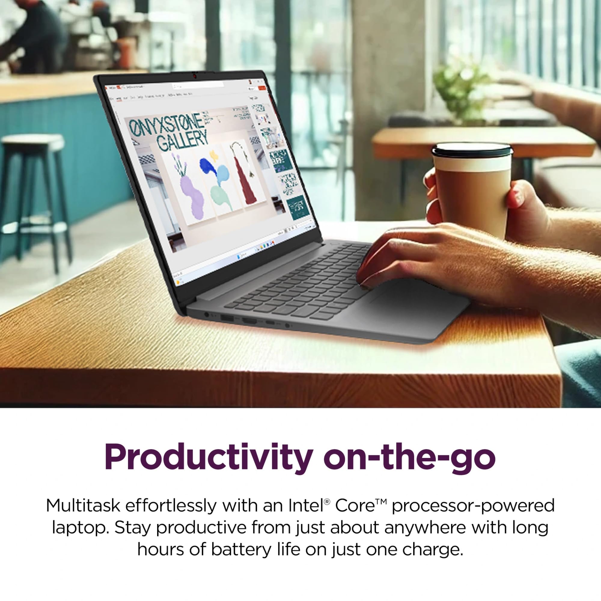 Lenovo IdeaPad 1i Laptop with Microsoft 365 Home and Business • 20GB RAM • 1TB Cloud Storage and 256GB SSD • Intel Core • 14 Anti-Glare Screen • WiFi-6 • 11HR Battery • Windows 11 • w/o Earbuds