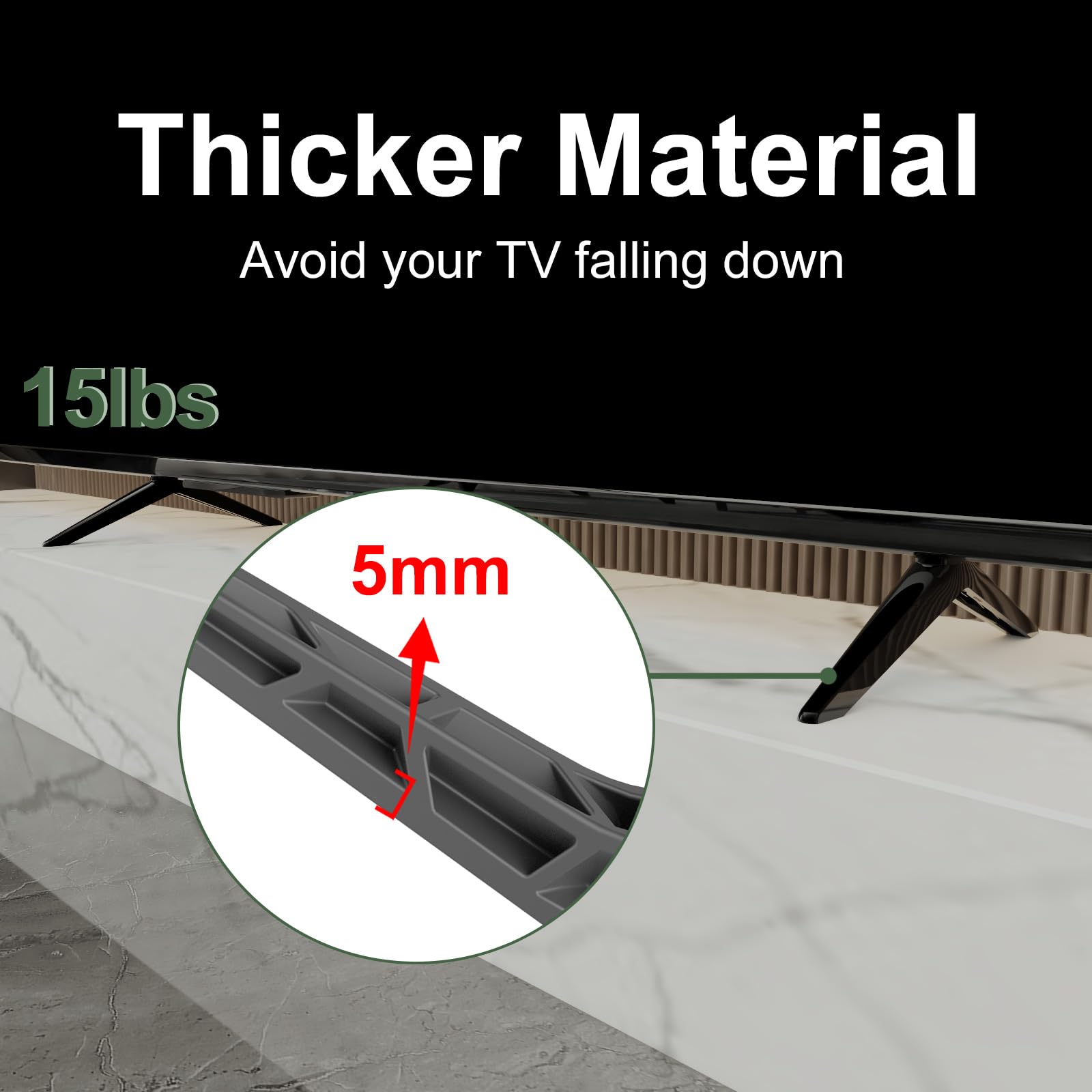 No-Drill TV Stand Legs Exclusive for Vizio D40F-G9 V405-G9, Only for Vizio TV Replacement Stand We Listed, Not for Other Models, w/All Screws, Instructions & Non-Slip Pads