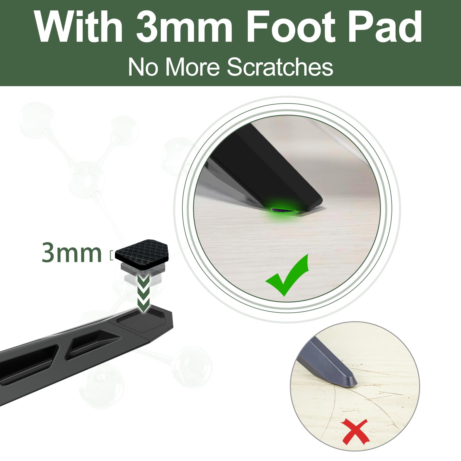 No-Drill TV Stand Legs Exclusive for Vizio D40F-G9 V405-G9, Only for Vizio TV Replacement Stand We Listed, Not for Other Models, w/All Screws, Instructions & Non-Slip Pads
