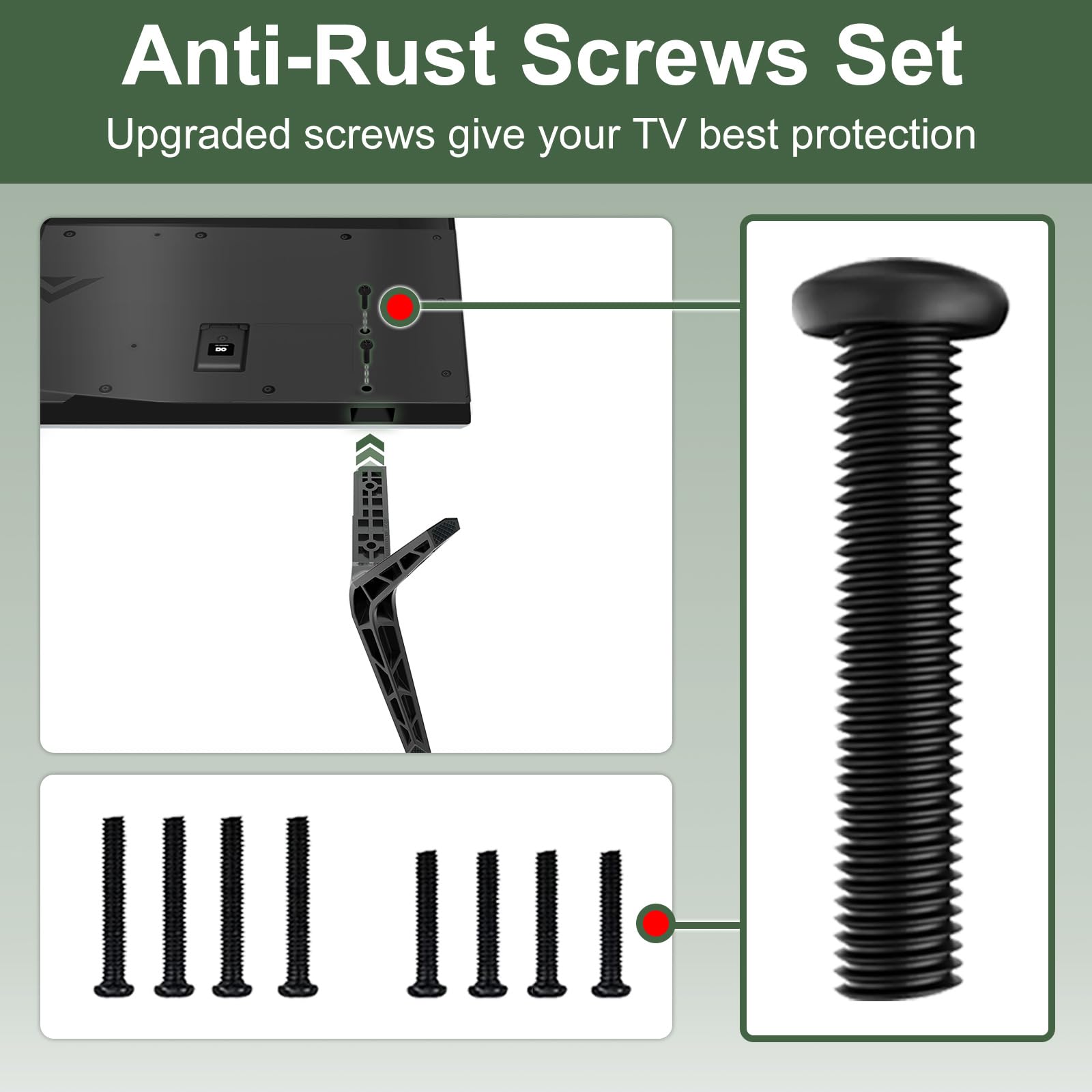 No-Drill TV Stand Legs Exclusive for Vizio D40F-G9 V405-G9, Only for Vizio TV Replacement Stand We Listed, Not for Other Models, w/All Screws, Instructions & Non-Slip Pads