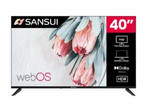 SANSUI 24″ inch 720P LED Smart TV | Small Television with HDR 10 Dolby Vision & Dolby Atmos Sound | WebOS hub with Apple HomeKit | Support Airplay & WiFi Connection & Bluetooth 5.0