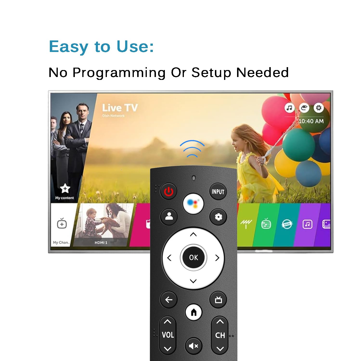 Universal Remote Control for Hisense Smart Google TV Series, Replacement for UHD Mini-LED ULED 4K GoogleTV (No Voice Function)