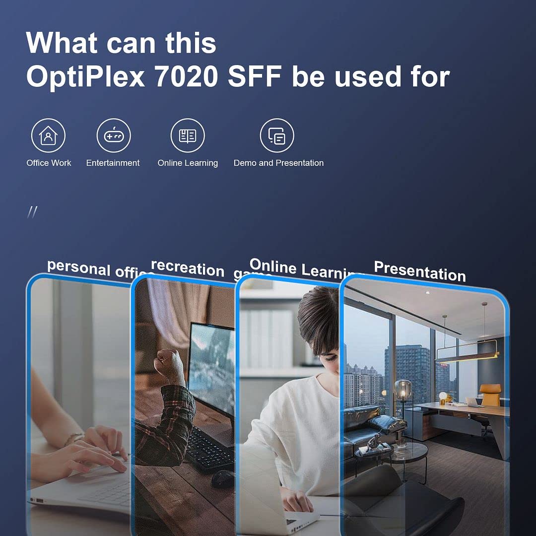 Dell OptiPlex 7020 Desktop Computer, 32GB Ram New 1TB SSD, Intel Quad Core i7 4790 up to 4.0GHz, AC8260 Built-in WiFi 5, Dual Monitor Supported, DVD-RW HDMI Windows 10 Pro (Renewed)
