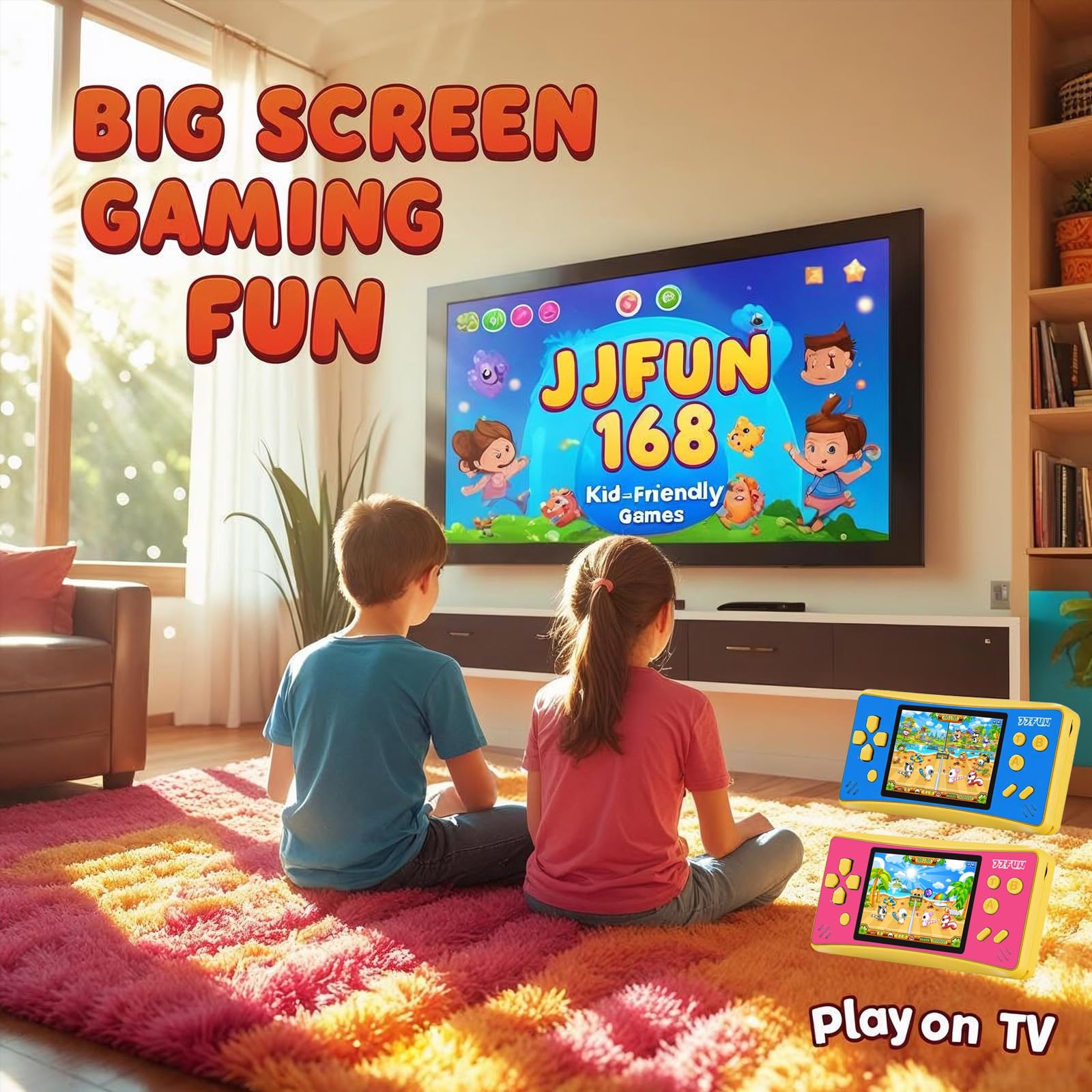 JJFUN Portable Game Console for Kids – 3.2