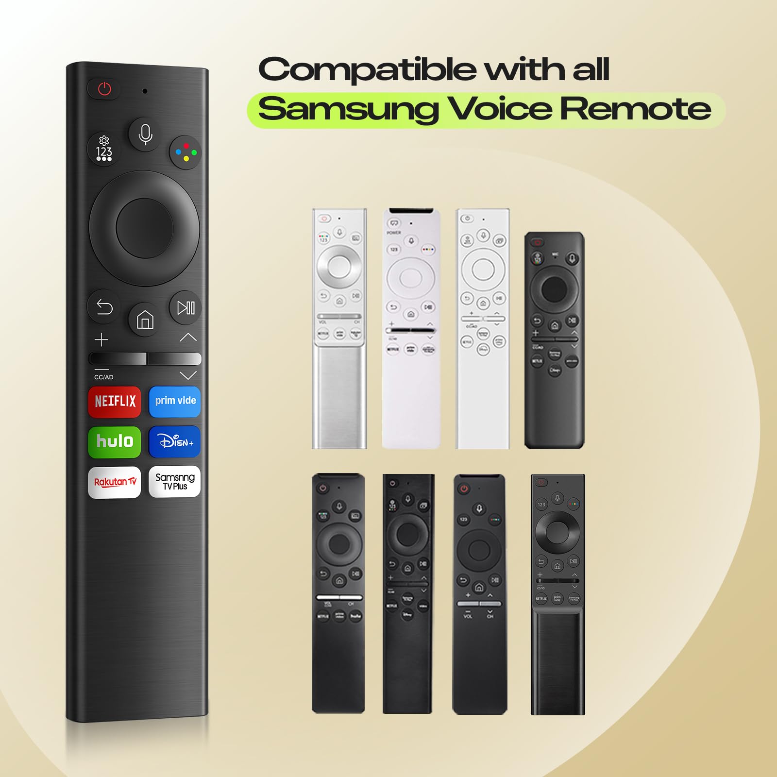 New Replaced Voice Remote for Samsung TV Remote, Upgraded Replacement for Samsung Remote Control for Smart TV, for Frame Tv Remotes with Voice Function, 6 Shortcut Buttons