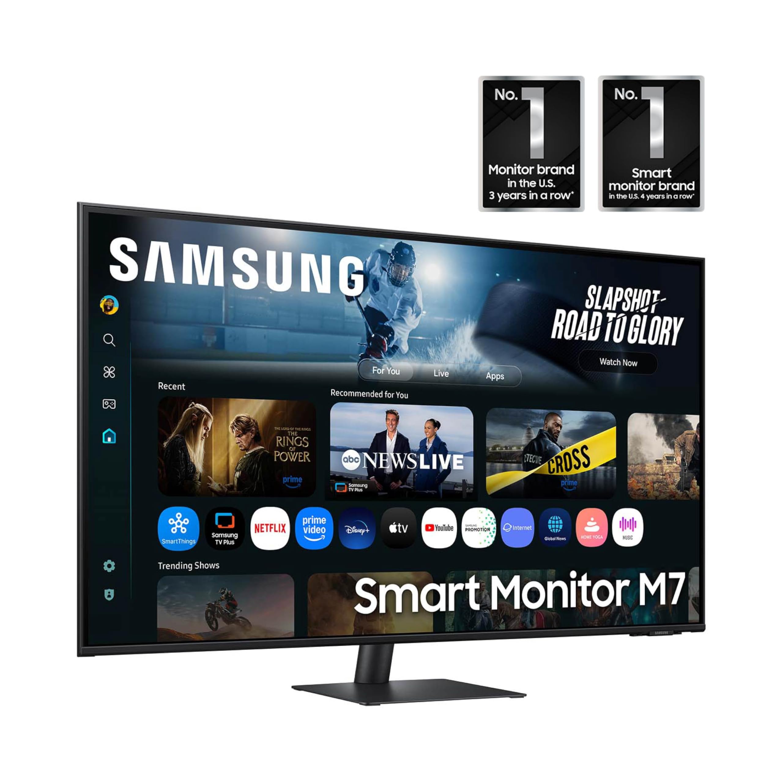 Samsung 32” Smart Monitor M7 (M70F) 4K UHD Display, Samsung Vision AI, Smart TV Apps, Gaming Hub, USB-C, HDMI and USB-A, Black, LS32FM702UNXZA, 2025