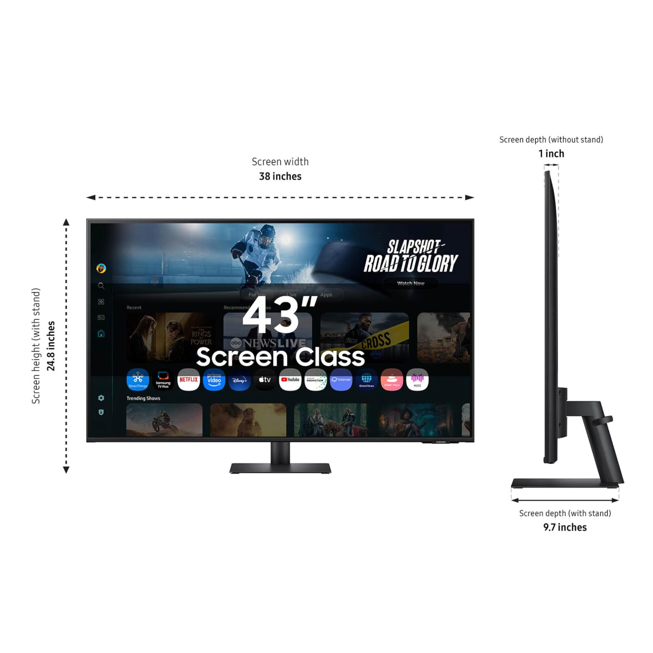 Samsung 32” Smart Monitor M7 (M70F) 4K UHD Display, Samsung Vision AI, Smart TV Apps, Gaming Hub, USB-C, HDMI and USB-A, Black, LS32FM702UNXZA, 2025
