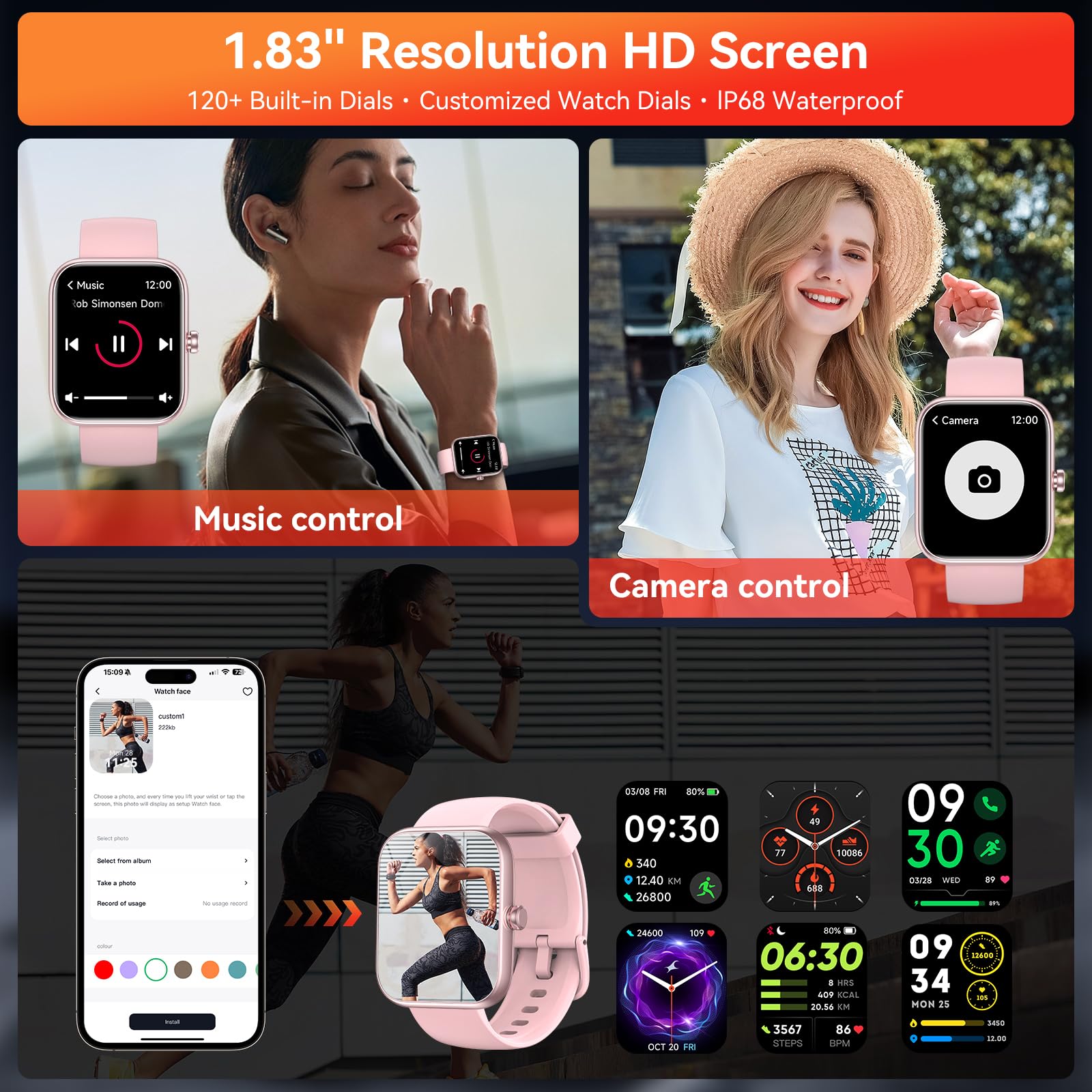 Smart Watch with Alexa Built-in, 1.83
