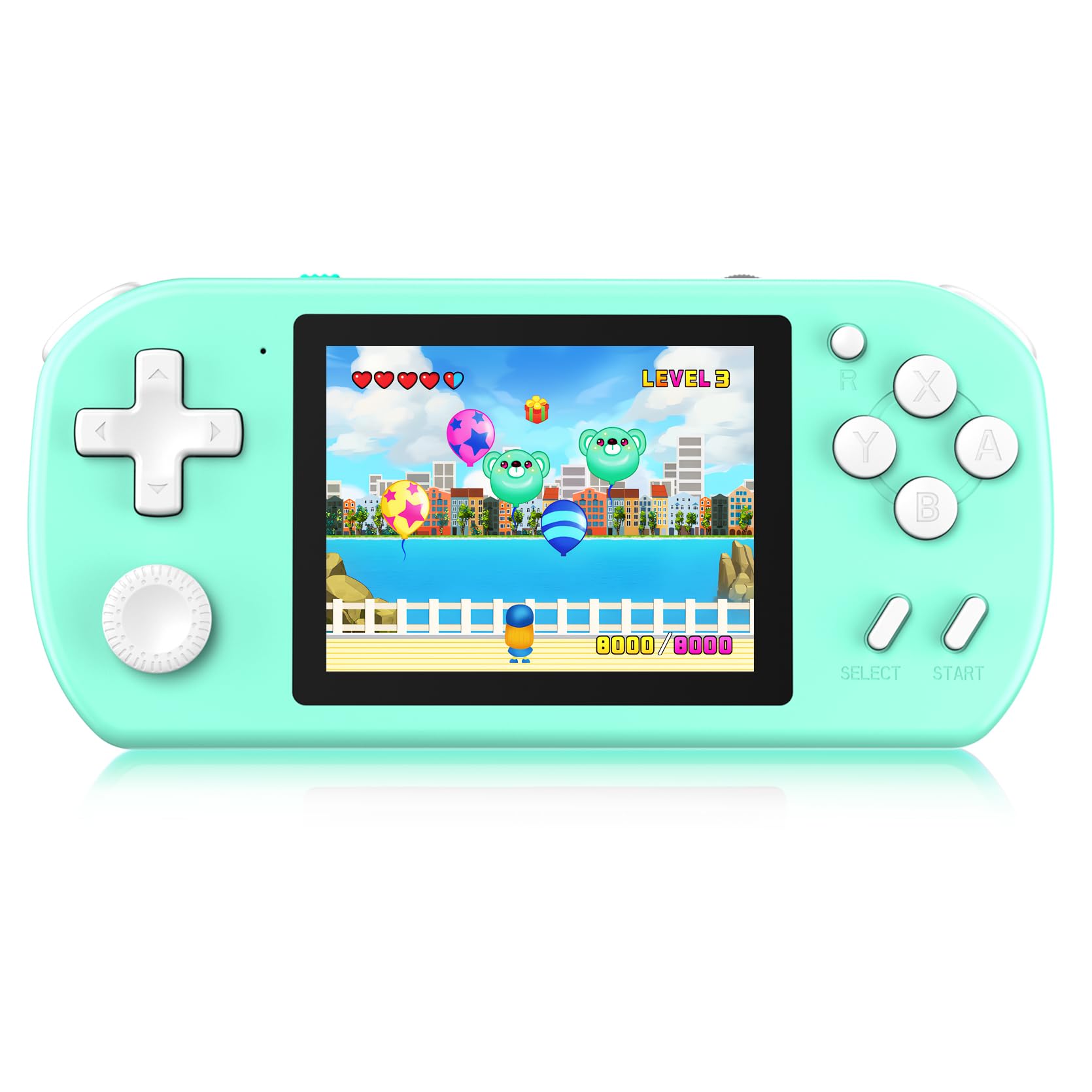 TEBIYOU Handheld Games for Kids Built-in 218 Video Games, Portable Kids Travel Toys for Ages 4-13 with Rechargeable Battery 3.0″ HD Screen, Mini Gaming Player Birthday Gifts for Boys Girls (Blue)