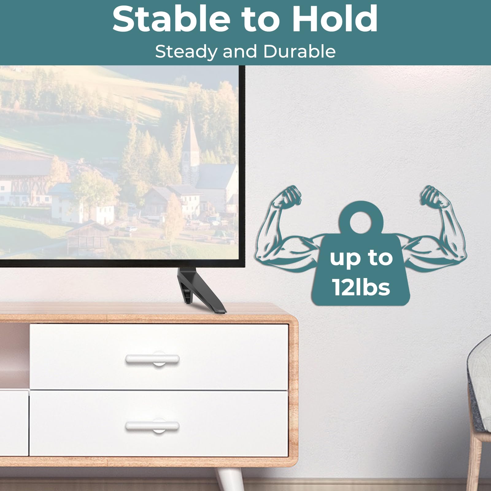TV Stand Legs Exclusive for Vizio E32h-C1 D32x-D1 TV Model, Not Compatible with Other Devices, for Vizio TV Replacement Stand with Screws & Instructions, Easy to Install