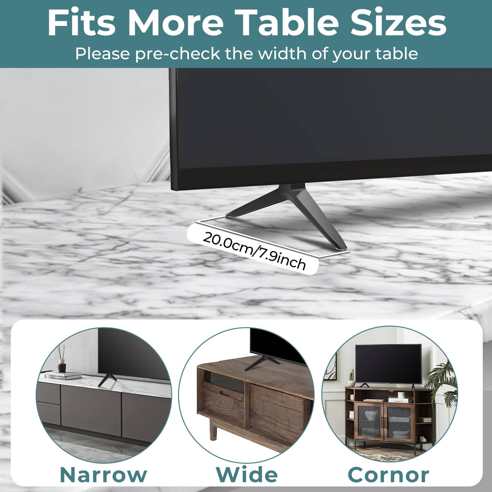 TV Stand Legs Exclusive for Vizio E32h-C1 D32x-D1 TV Model, Not Compatible with Other Devices, for Vizio TV Replacement Stand with Screws & Instructions, Easy to Install