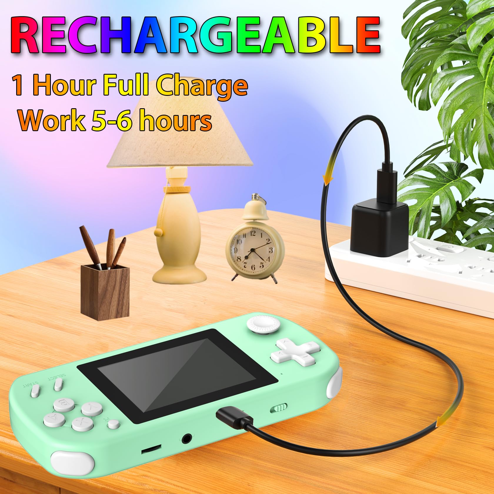 CCTU Handheld Games for Kids Preloaded 218 Retro Video Games, Portable Gaming System with 3.0