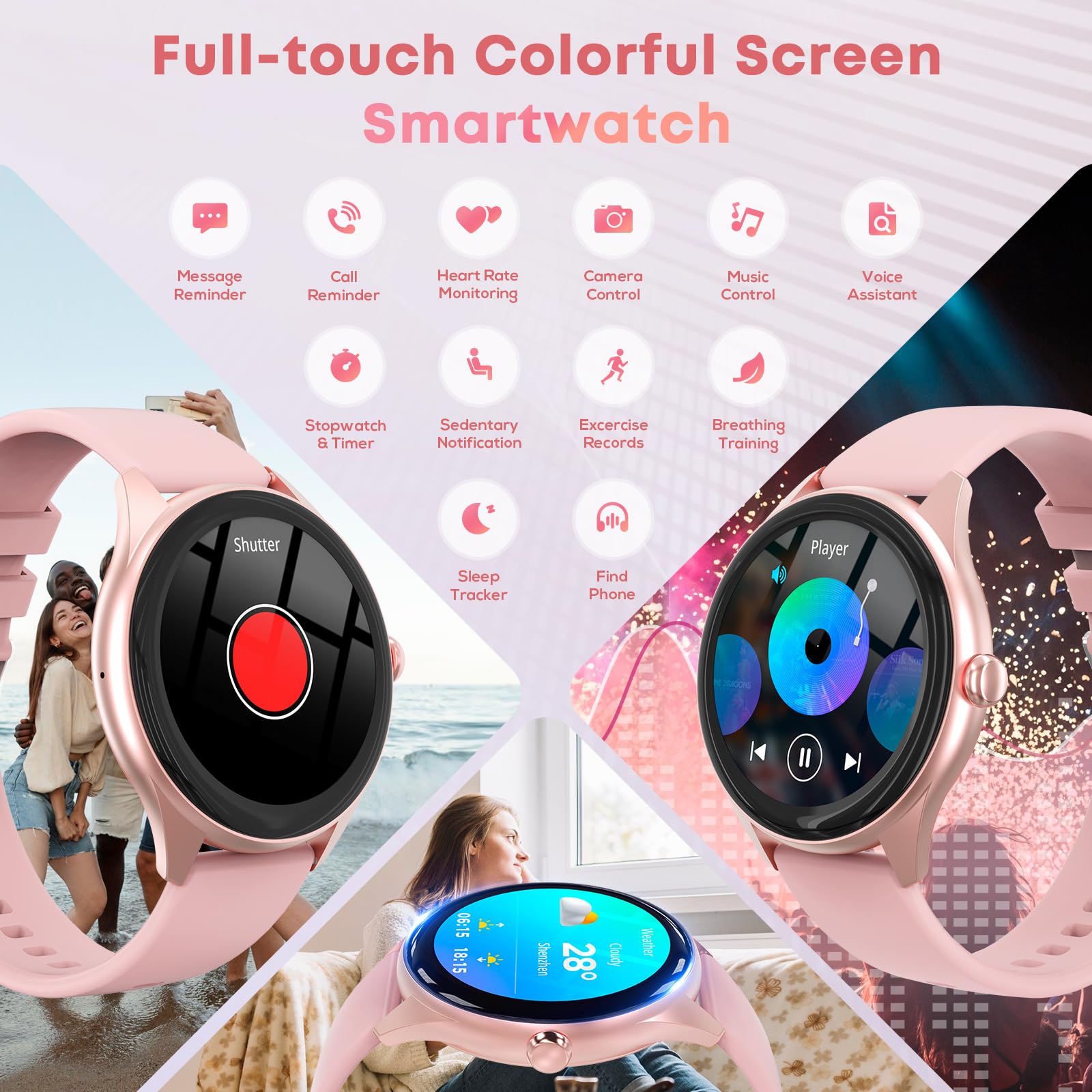 DIVOAZBVO Smart Watches for Women Men, 1.39