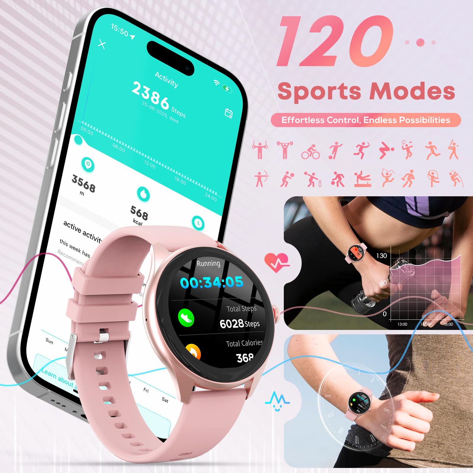DIVOAZBVO Smart Watches for Women Men, 1.39