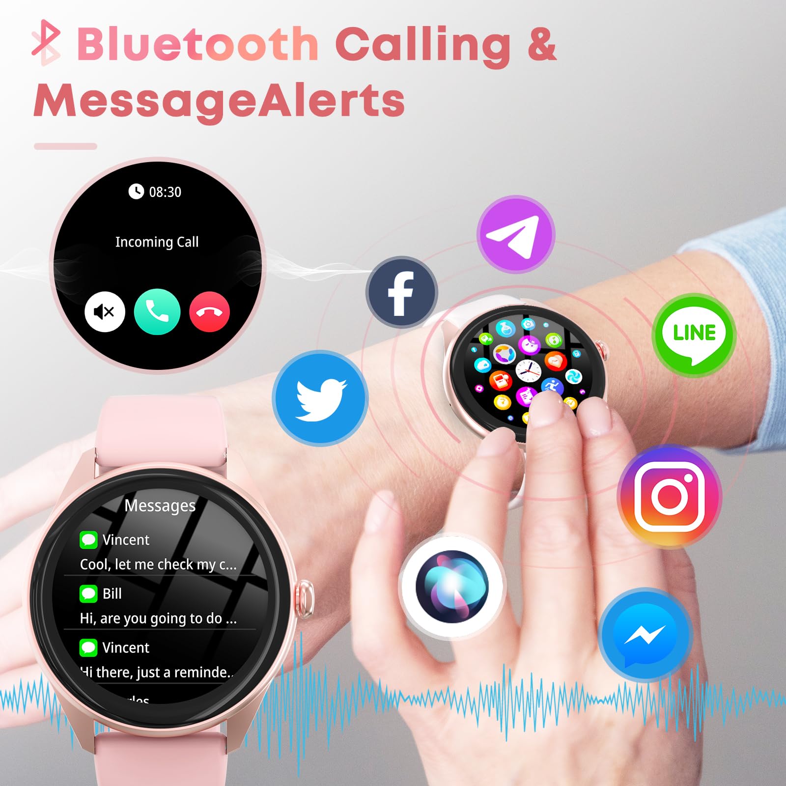 DIVOAZBVO Smart Watches for Women Men, 1.39