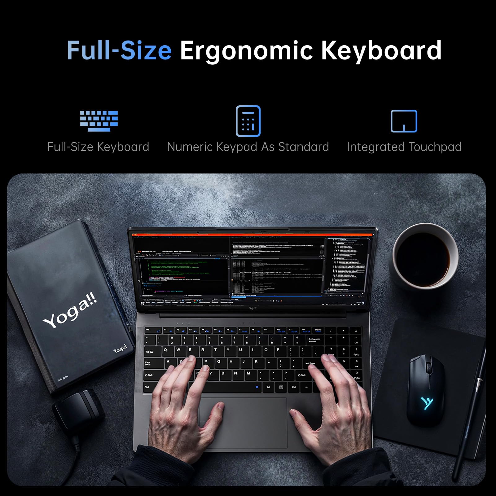 MALLRACE 2025 Laptop,15.6-inch IPS with Windows 11 Laptop with Quad-Core N97(Up to 3.6GHz),16GB DDR4 512GB SSD,Metal Shell, BT5.0, 5G WiFi, USB3.2, Type_C, Webcam, 38Wh Battery