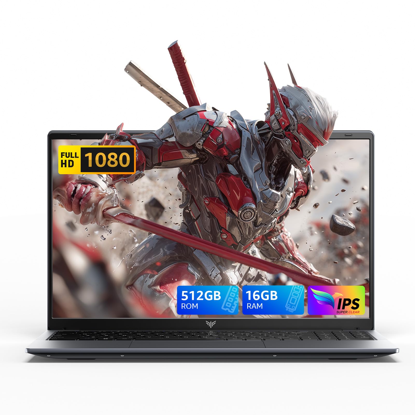 MALLRACE 2025 Laptop,15.6-inch IPS with Windows 11 Laptop with Quad-Core N97(Up to 3.6GHz),16GB DDR4 512GB SSD,Metal Shell, BT5.0, 5G WiFi, USB3.2, Type_C, Webcam, 38Wh Battery