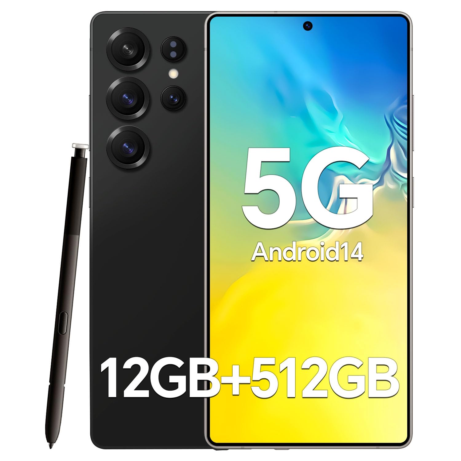 MUNISOSA Unlocked Phones T18Ultra,12+512GB Smartphone, 5G Dual SIM, 5000mAh Battery Life (Purple)
