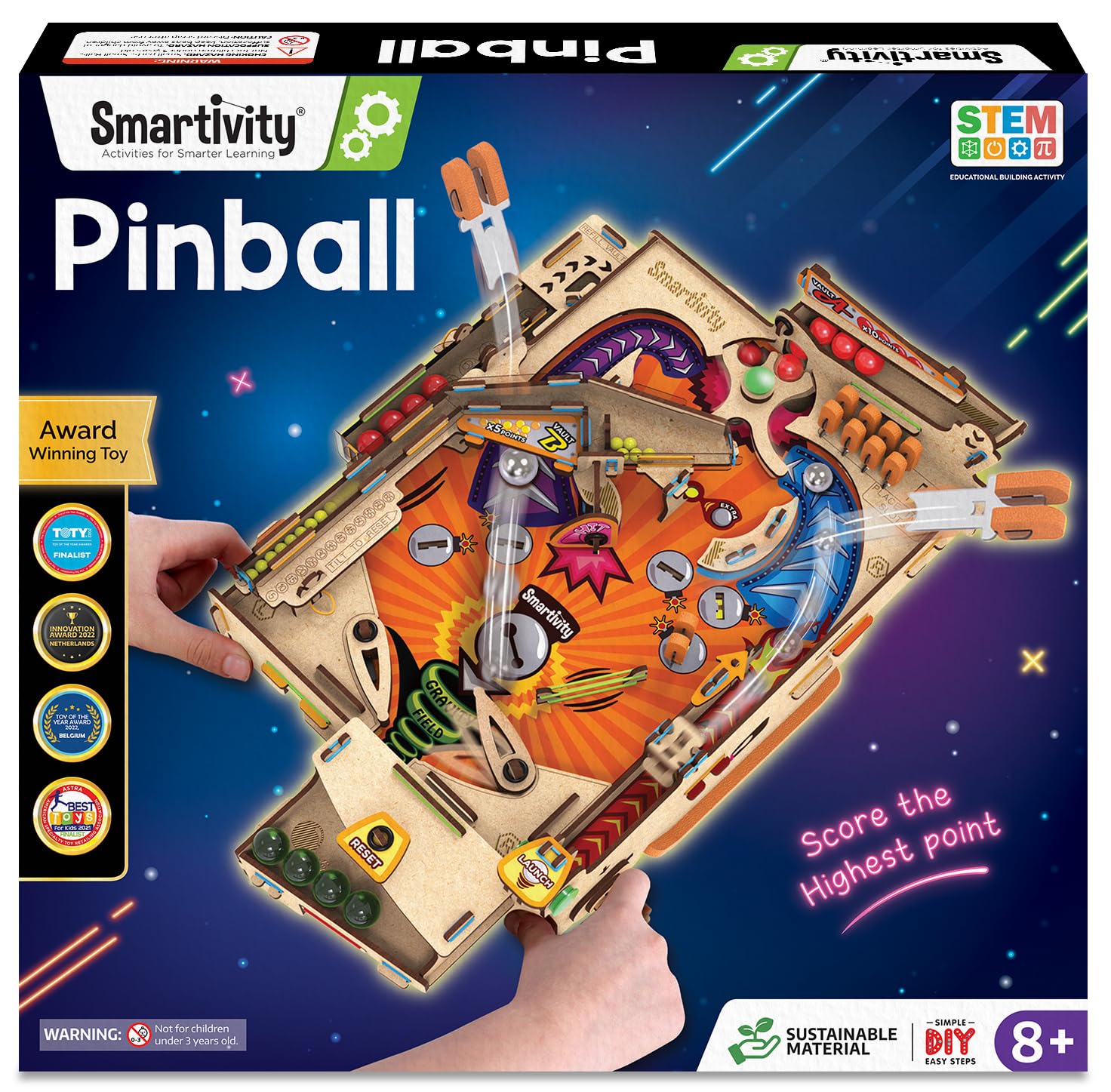 Smartivity DIY Pinball Machine Toy for Ages 8-99 Year Old | Award Winning Arcade Game for Boys & Girls | Birthday Gift Ideas for Kids & Adults | STEM Toys I Fun Family & Party Game