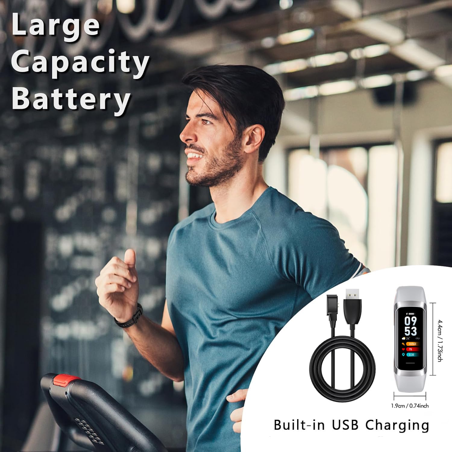 ZKSSGY Fitness Tracker with 24/7 Heart Rate Blood Oxygen Sleep Monitor,Activity Tracker with 1.1