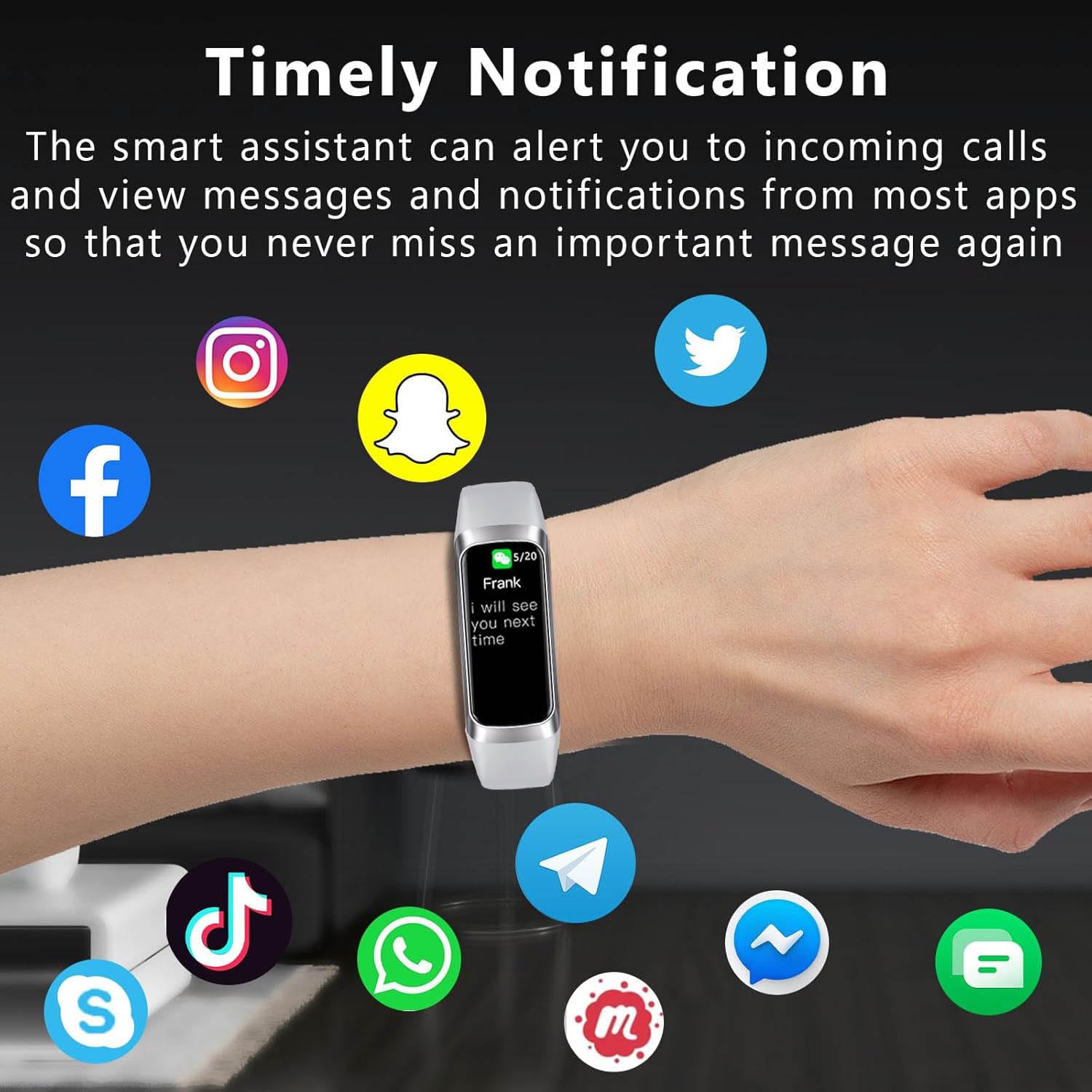 ZKSSGY Fitness Tracker with 24/7 Heart Rate Blood Oxygen Sleep Monitor,Activity Tracker with 1.1