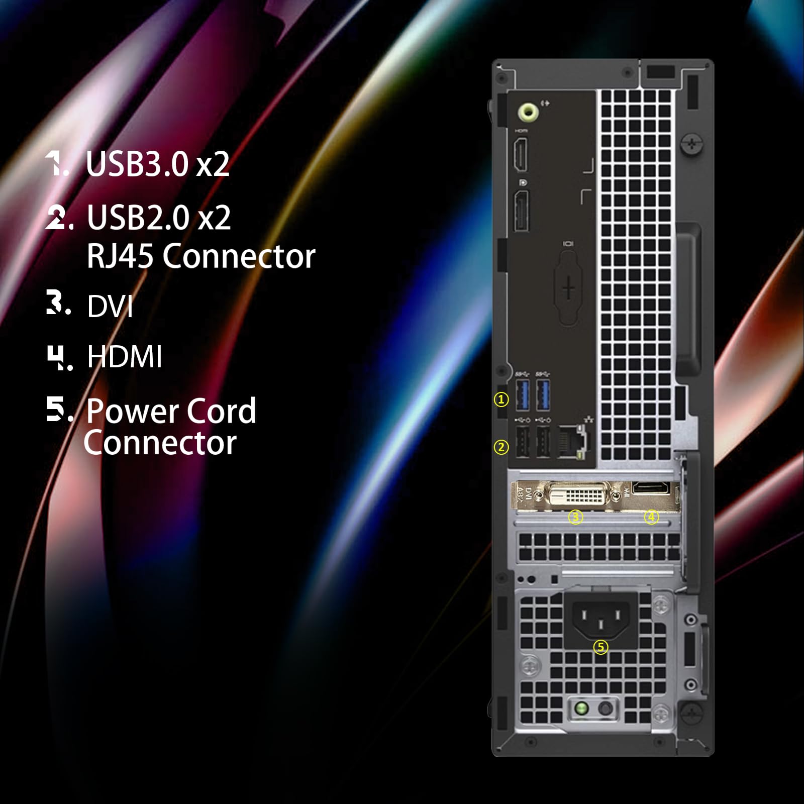 Dell OptiPlex 7050 Desktop Computer PC, Intel Core i5 7500 3.40GHz 16GB DDR4 RAM, 1TB SSD, Built-in Wi-Fi, Bluetooth, Windows 11 Pro, 4K Support HD Graphics 630 (Renewed)