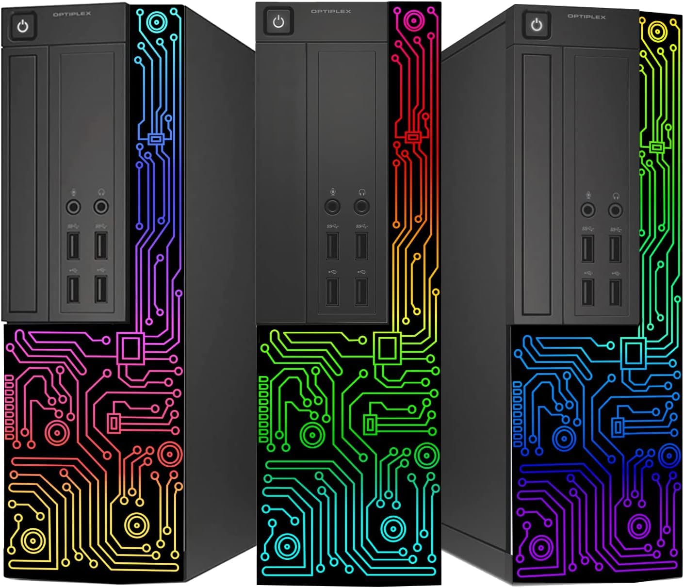 Dell OptiPlex Desktop RGB Computer PC, Intel Core i7 Quad-Core Processor, 16GB RAM, 512GB SSD, 24 Inch HDMI Monitor, RGB Keyboard Mouse and Headset, WiFi, Windows 11 Pro (Renewed)