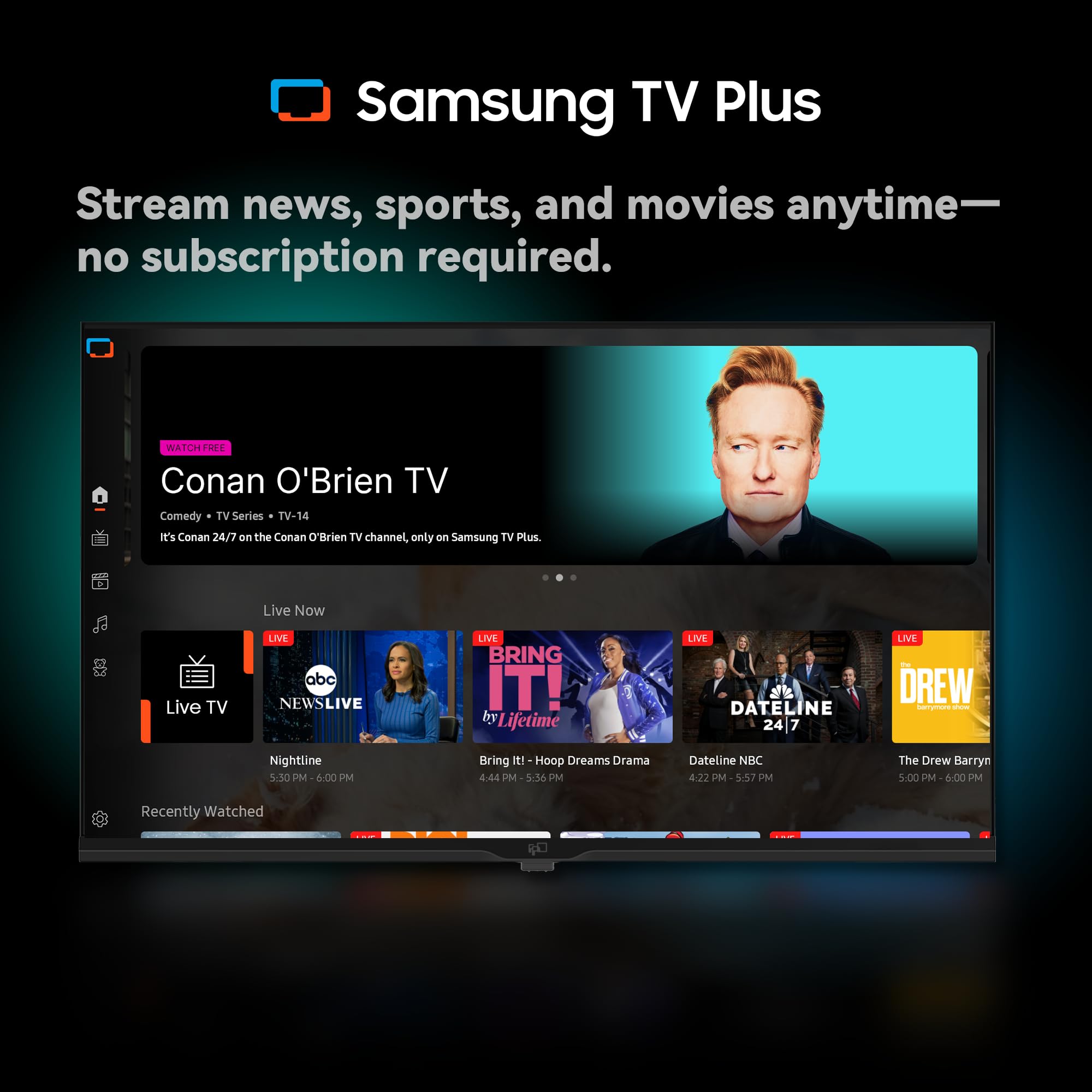FPD 40 Inch Smart TV 1080p Full HD Powered by Tizen OS Compatible with Dolby Audio, HDR 10, HDMI, Voice Control, WiFi, Bluetooth, Built-in Google Cast, Flat Screen Television (AT40-P1, 2025)