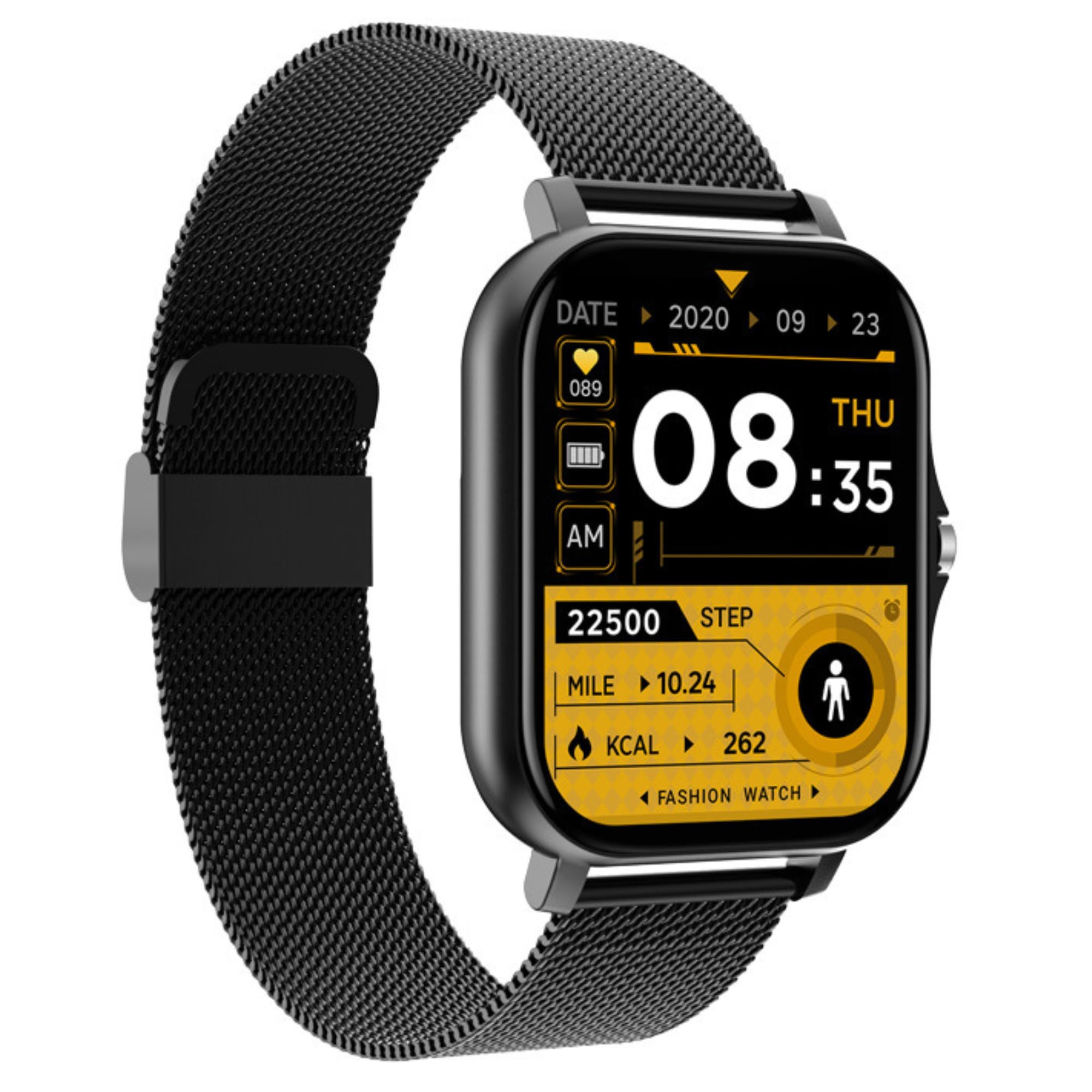 Harper Smart Watch for Men Women, Two Straps (Silicone+mesh) 2.01