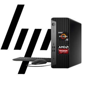 HP EliteDesk 805 G9 SFF Business Desktop Computer, AMD Ryzen 5 8500G, 32GB DDR5, 1TB PCIe SSD, Radeon 740M Graphics, Dual 4K Display Support, USB-C, HDMI, RJ-45, Wi-Fi, Wired KB & Mouse, Win11 Pro