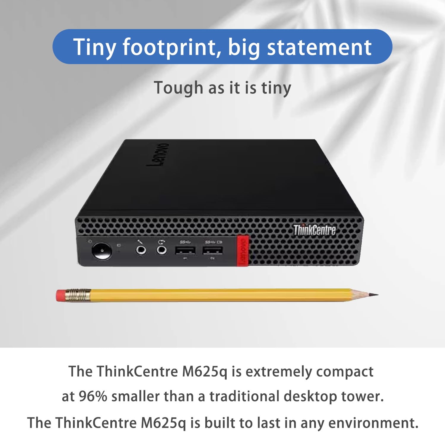 Lenovo ThinkCentre M625q Tiny Business MFF Desktop, Dual Core A4 9120C, 16GB RAM, 256GB SSD, DP, Type-C, Support 2-Monitor 4K, RJ-45, Wi-Fi, Windows 11 Pro, Black, for Home Office & Corporate