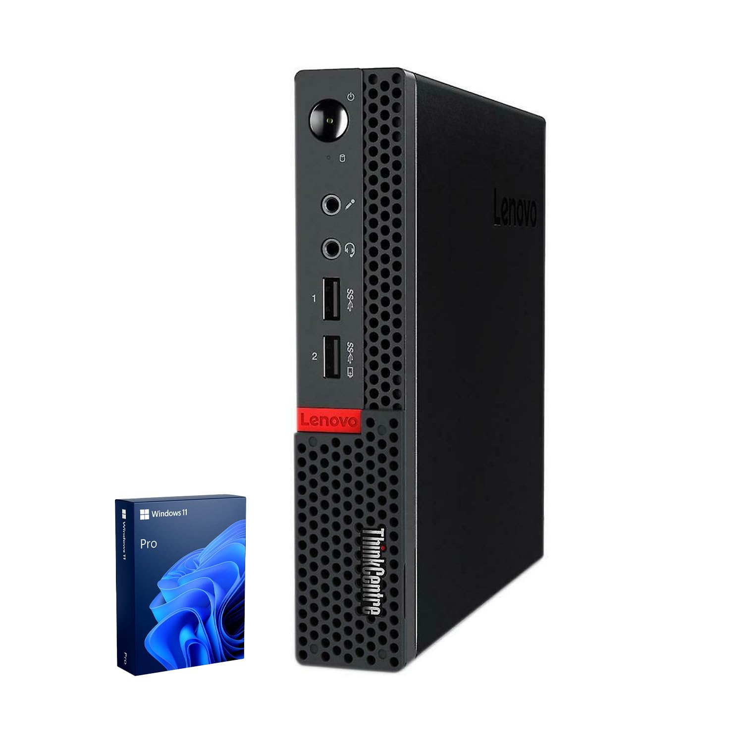 Lenovo ThinkCentre M625q Tiny Business MFF Desktop, Dual Core A4 9120C, 16GB RAM, 256GB SSD, DP, Type-C, Support 2-Monitor 4K, RJ-45, Wi-Fi, Windows 11 Pro, Black, for Home Office & Corporate