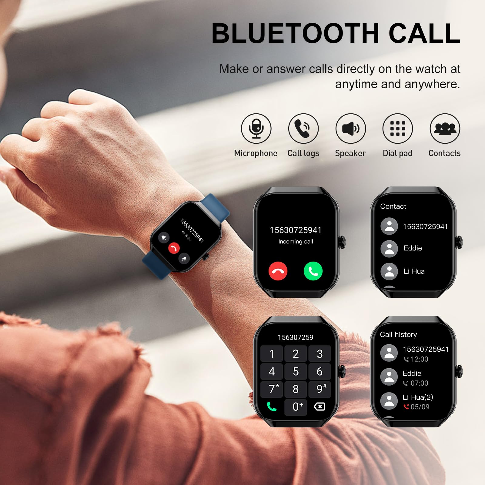 Smart Watch for Women Men, 1.96