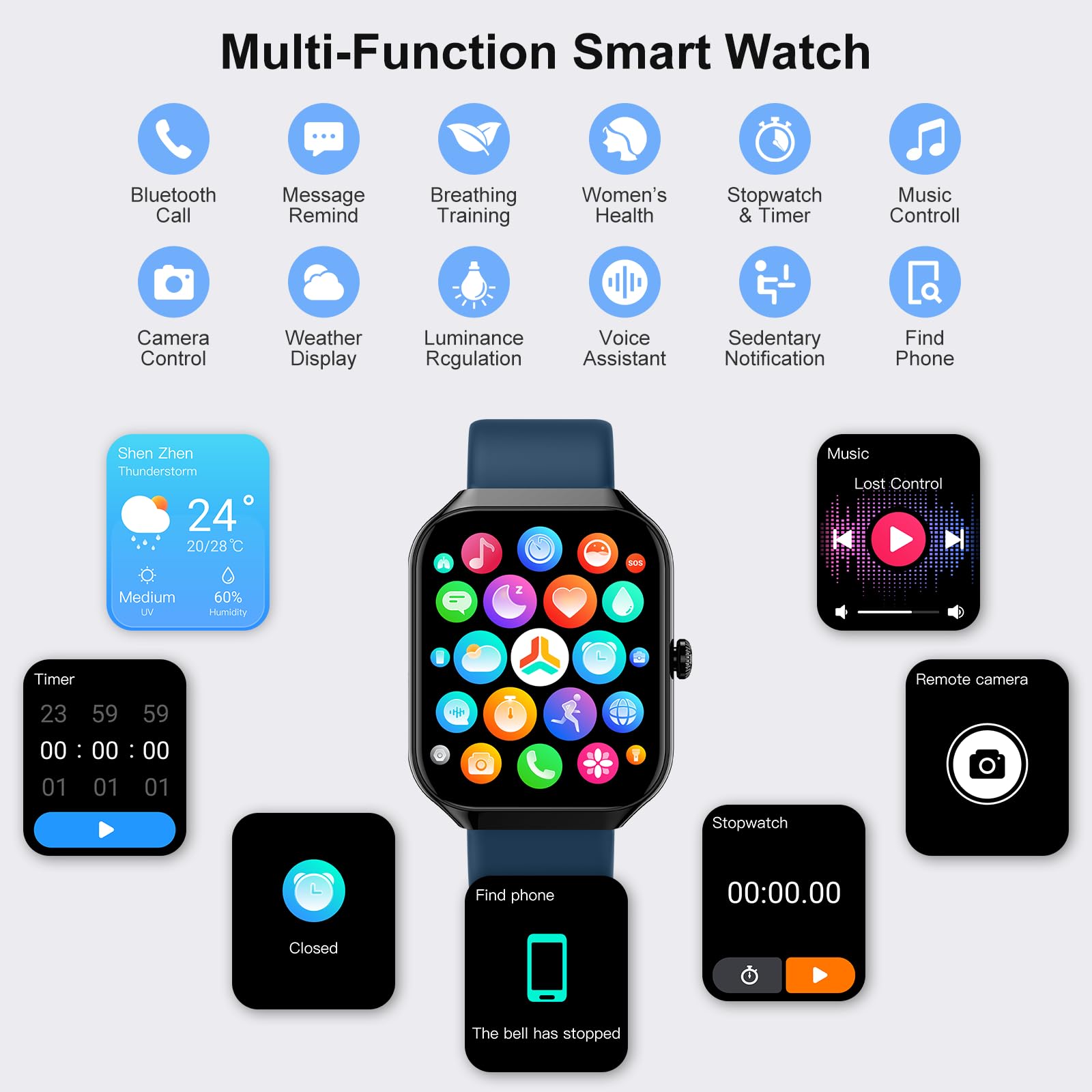 Smart Watch for Women Men, 1.96