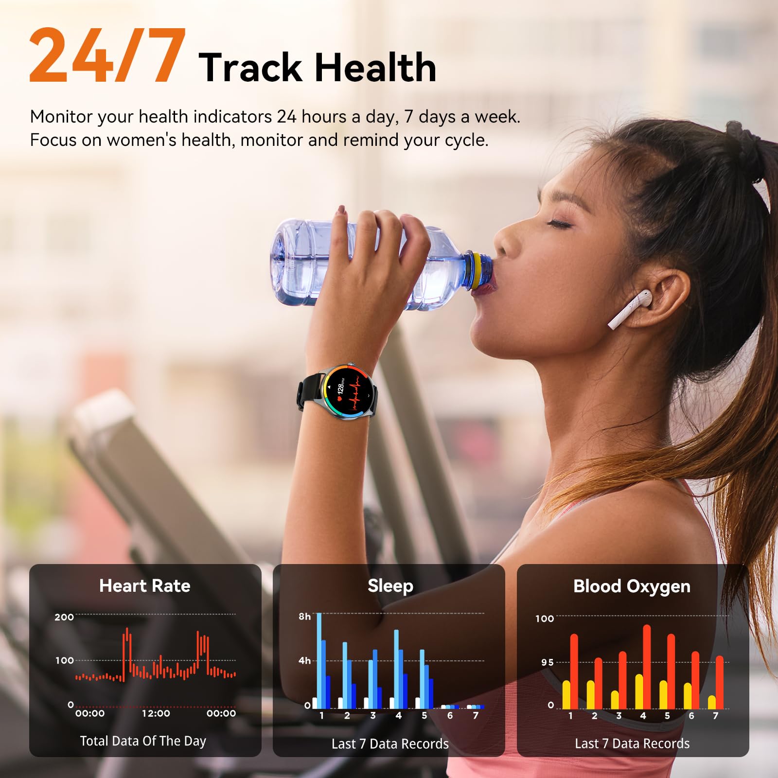 Smart Watches for Men Women, 1.43