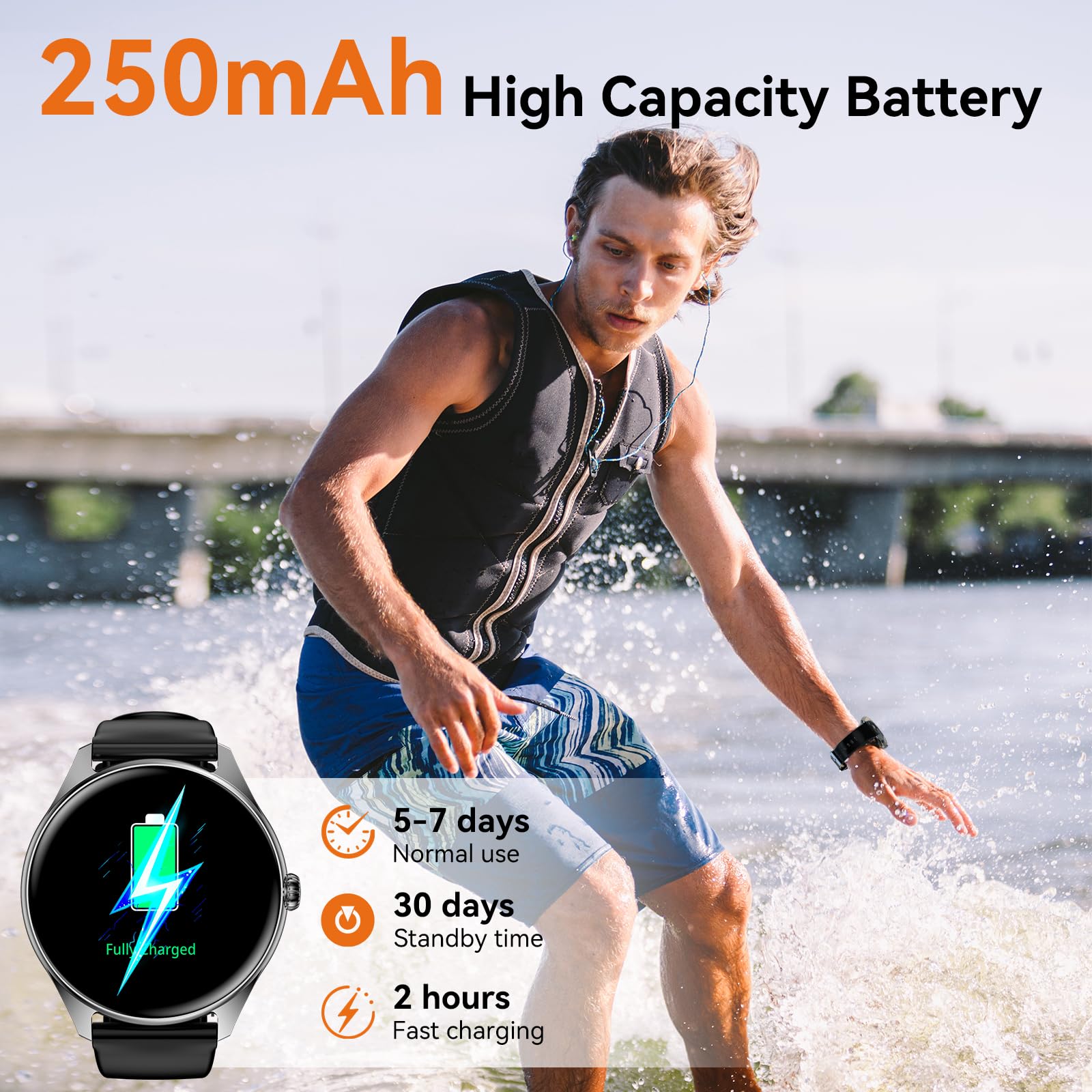 Smart Watches for Men Women, 1.43