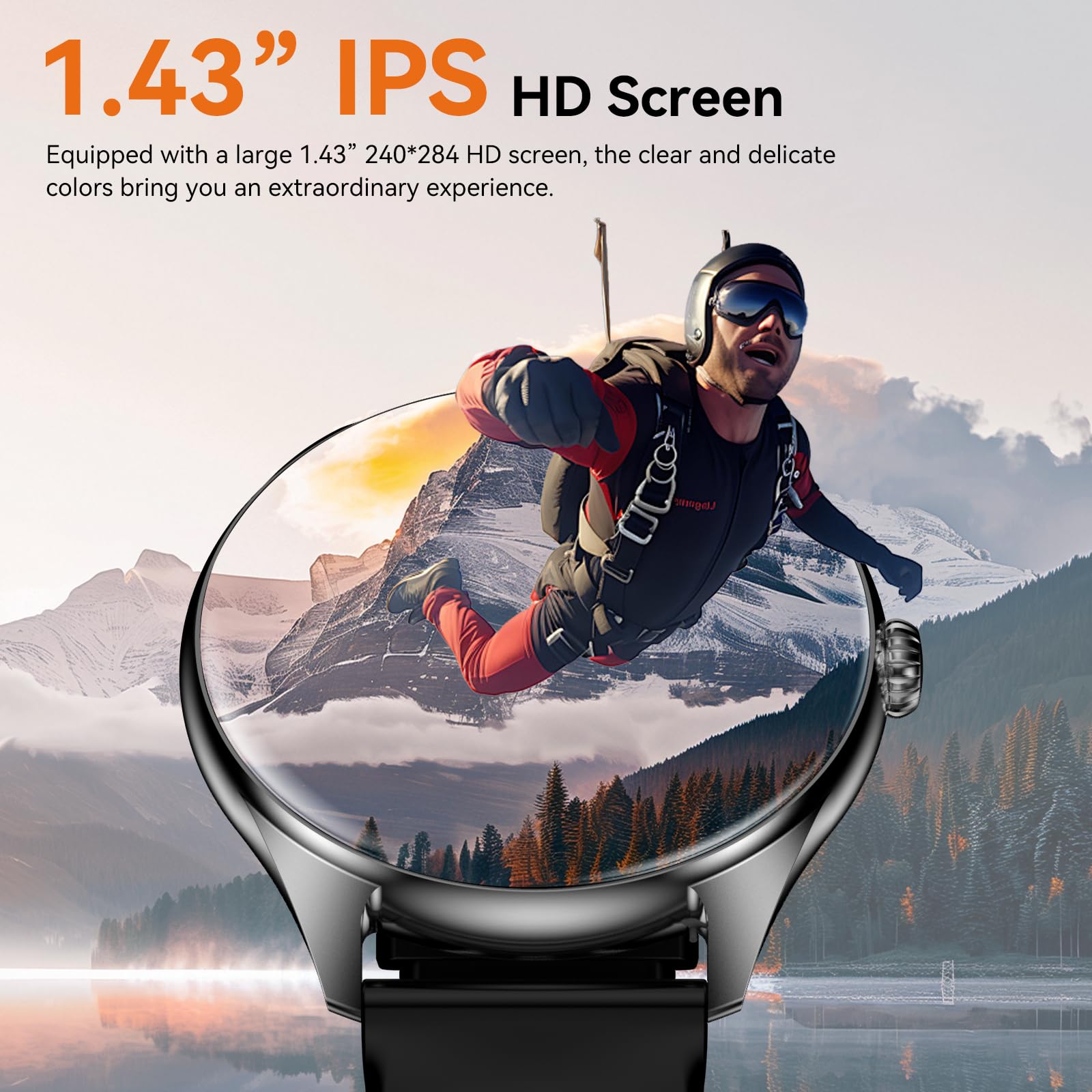 Smart Watches for Men Women, 1.43