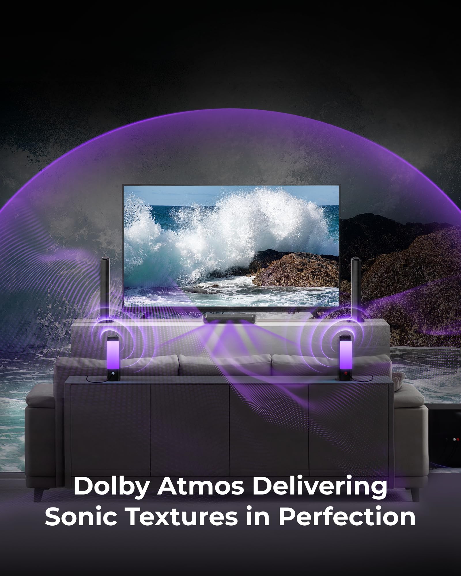 ULTIMEA 9.1ch Surround Sound System with Dolby Atmos, 2 Rear Speaker, 6.5