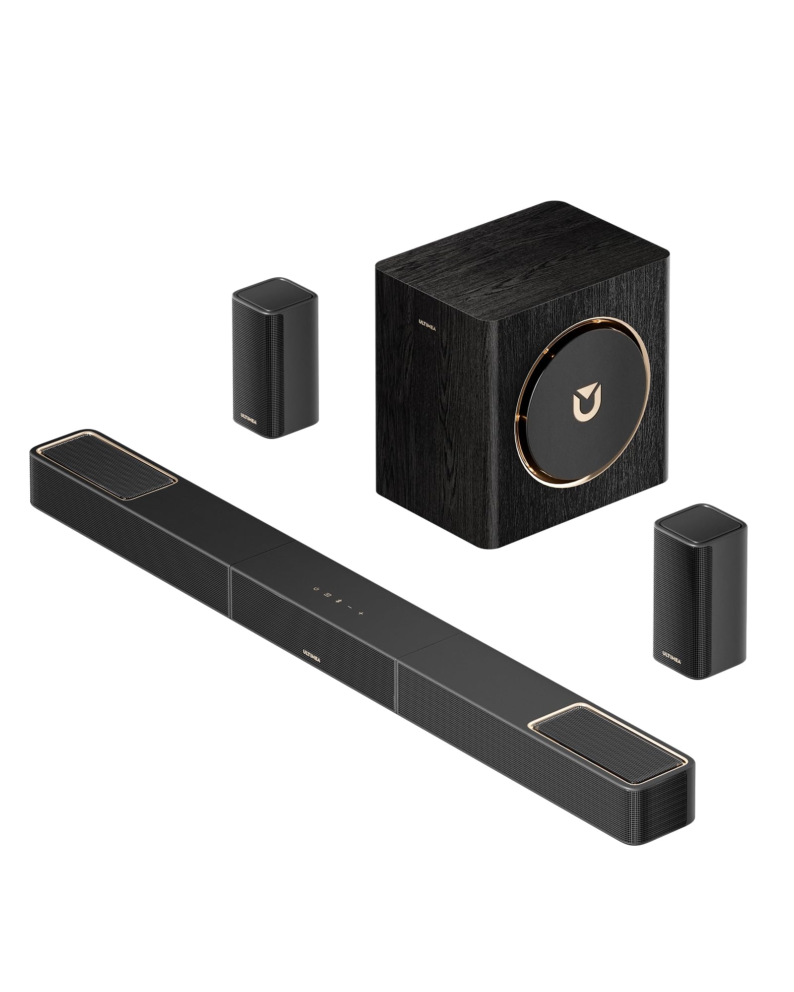 ULTIMEA Skywave X40 5.1.2ch Wireless Surround Sound System for TV, Sound Bar for Smart TV with Dolby Atmos, 530W Soundbar with Wireless Subwoofer, GaN Amplifier, 4K HDR Pass-Through, HDMI eARC, BT 5.4