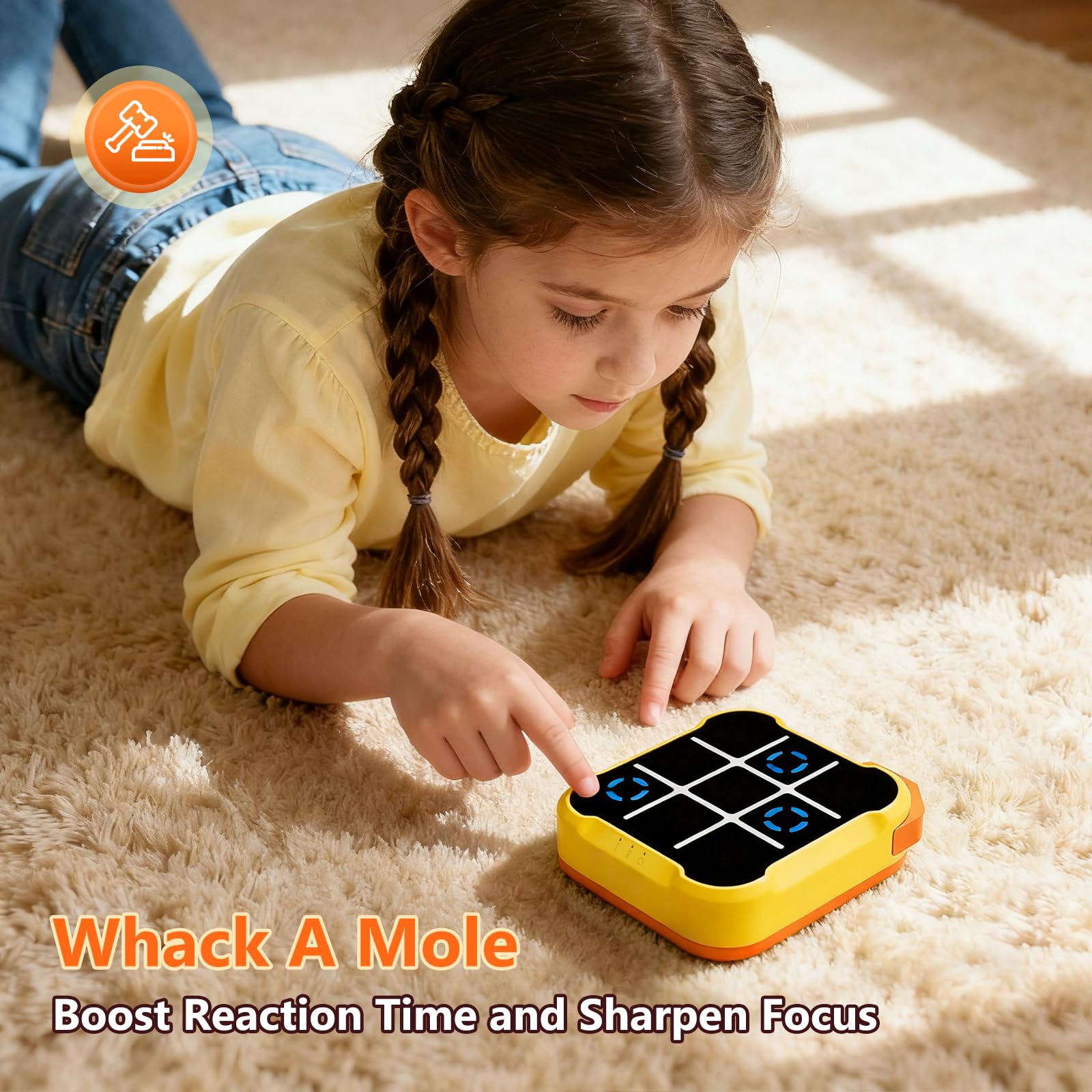 VISREFUR Tic Tac Toe Game, 3-in-1 Board Game Machine, Handheld Electronic Puzzle Game, Portable Travel Game for Trip, Office Break, Queue Time, Birthday Gift for Kids Adult