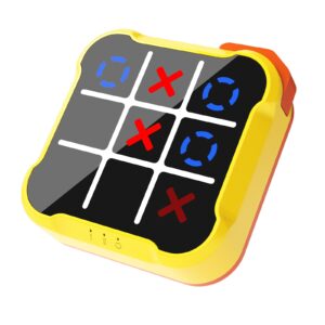 VISREFUR Tic Tac Toe Game, 3-in-1 Board Game Machine, Handheld Electronic Puzzle Game, Portable Travel Game for Trip, Office Break, Queue Time, Birthday Gift for Kids Adult