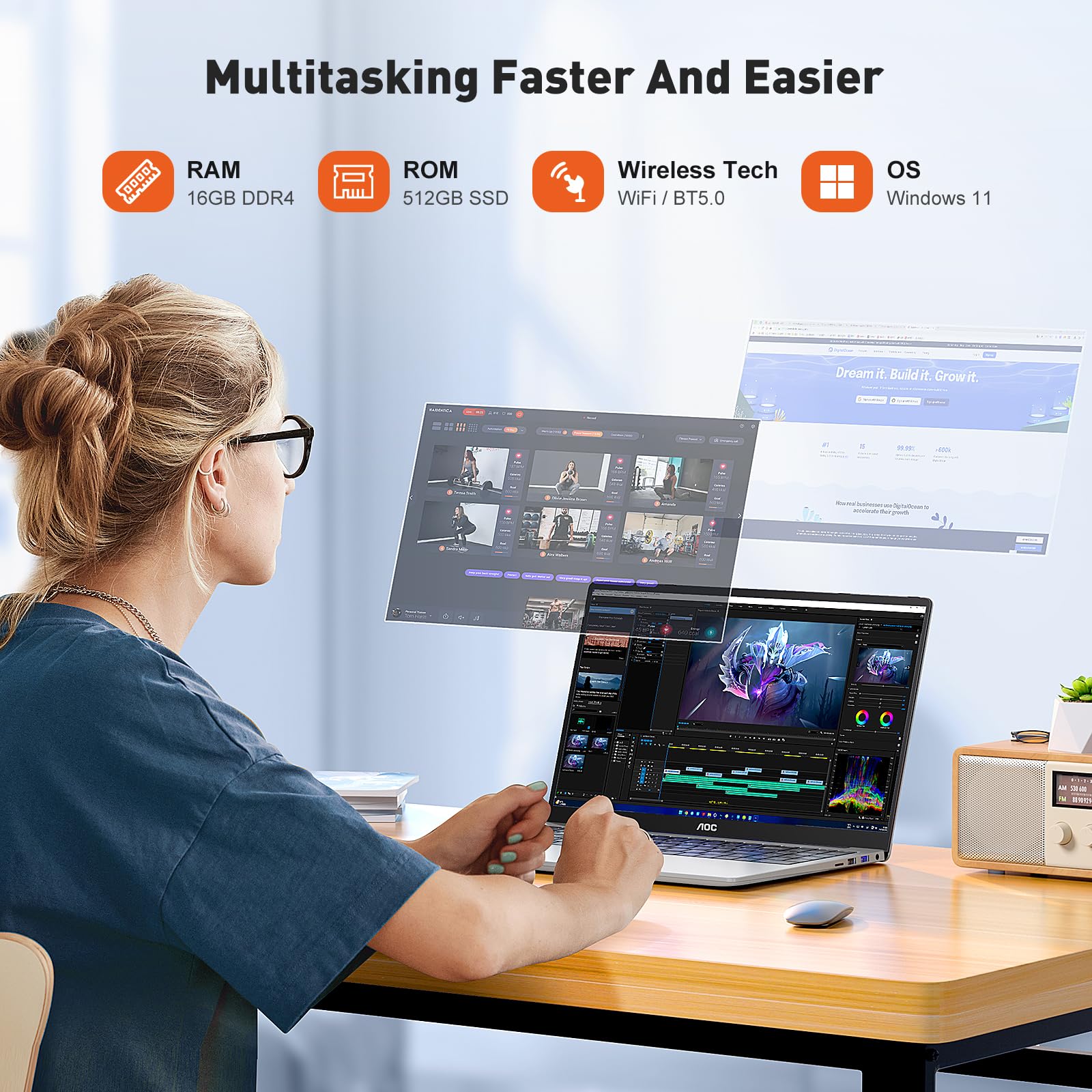 AOC Laptop Computer 15.6